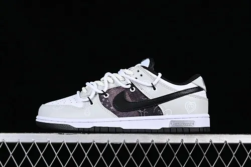 All categories Nk SB Dunk series Nk SB Dunk Low low-top sneakers Nk Dunk Low Panda Prank-Love Cashew Flower SB strap casual sneakers DJ6188-002